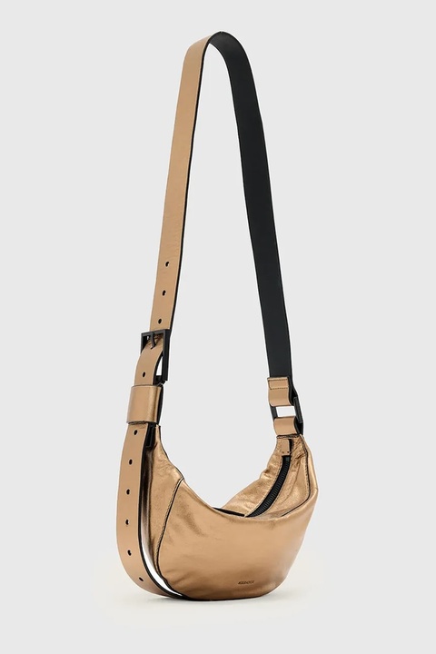 AllSaints torebka skórzana LUNA kolor złoty W194XD - zdjęcie produktu nr 2
