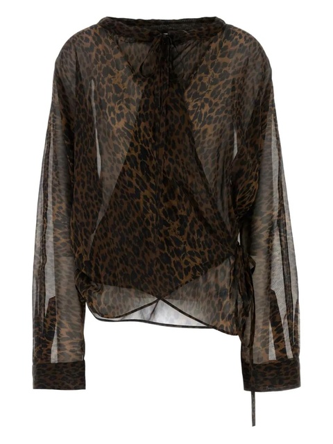 Balenciaga printed georgette blouse - Brown - zdjęcie produktu nr 1