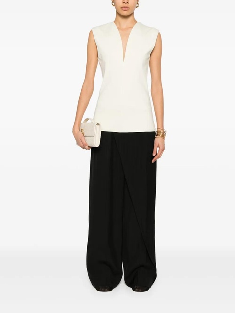 Lanvin deep V-neck top - Neutrals - zdjęcie produktu nr 2