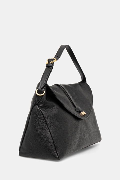 Pollini torebka skórzana kolor czarny PC4402PP0N QA1 - zdjęcie produktu nr 2