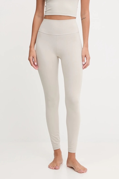 adidas Performance legginsy do jogi All Me damskie kolor beżowy gładkie JW7580 - zdjęcie produktu nr 1