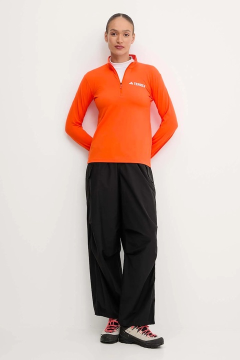 adidas TERREX longsleeve sportowy X-Country kolor pomarańczowy JD3943 - zdjęcie produktu nr 2
