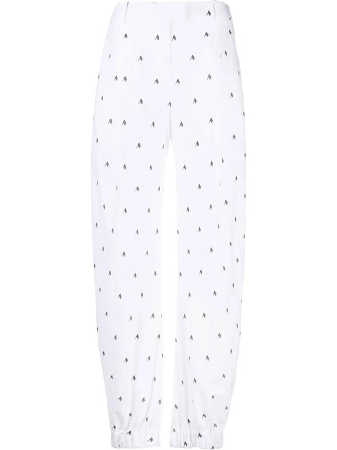 The Attico Rey logo-print wide-leg trousers - White - zdjęcie produktu nr 1