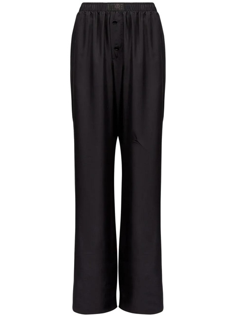 MM6 Maison Margiela silk trousers - Black - zdjęcie produktu nr 1