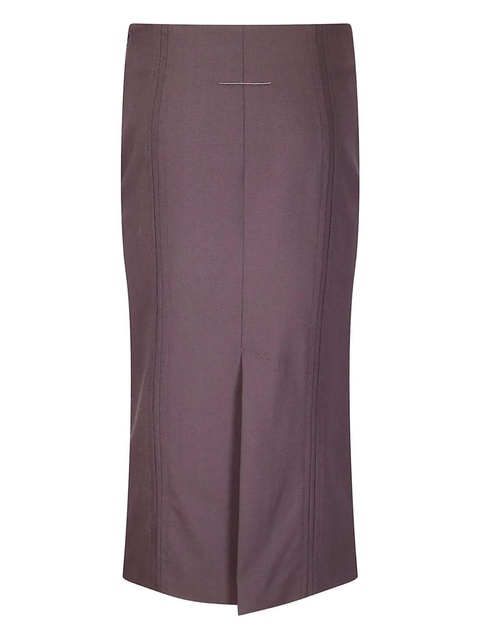 MM6 Maison Margiela panelled midi skirt - |BURGUNDY - zdjęcie produktu nr 1