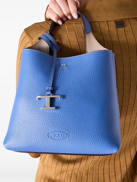 Tod's mini leather tote bag - Blue - zdjęcie produktu nr 2