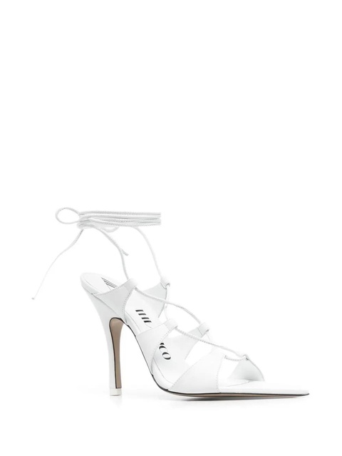 The Attico Renee lace-up 120mm sandals - White - zdjęcie produktu nr 2