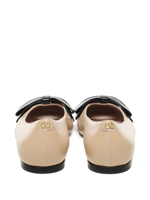 Valentino Garavani bow-detail leather ballet flats - Neutrals - zdjęcie produktu nr 2