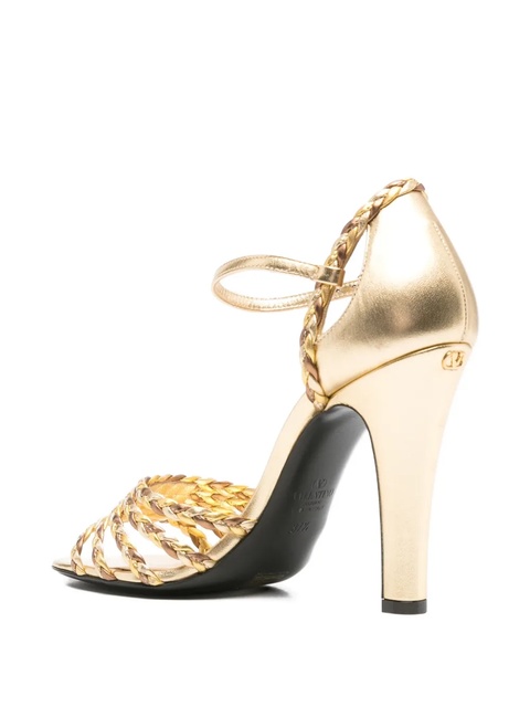 Valentino Garavani 100mm Hi Dolly braided sandals - Gold - zdjęcie produktu nr 2