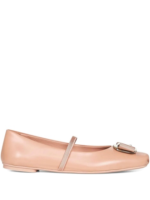 Ferragamo Vara square-toe ballet flats - Pink - zdjęcie produktu nr 1