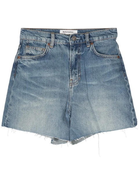 Reformation high-rise denim shorts - Blue - zdjęcie produktu nr 1