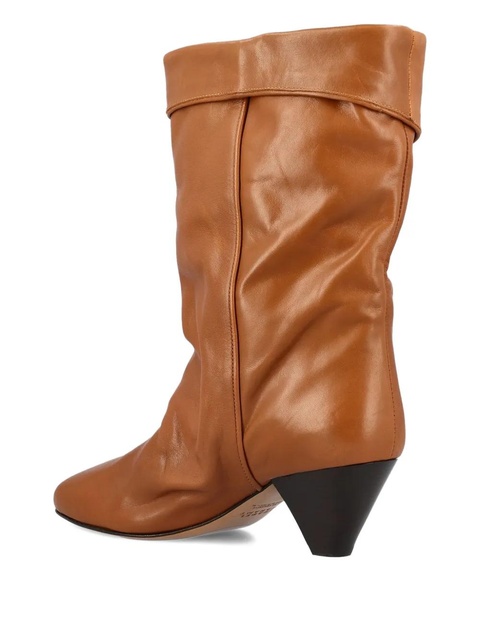ISABEL MARANT 55mm calf leather slouch boots - Brown - zdjęcie produktu nr 2
