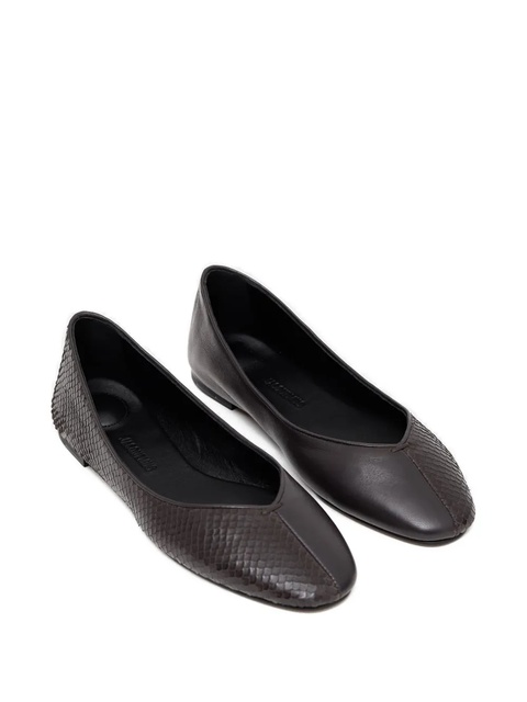 Jacquemus snakeskin leather ballet flats - Brown - zdjęcie produktu nr 1