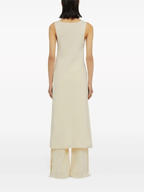 Jil Sander V-neck ribbed midi dress - White - zdjęcie produktu nr 2