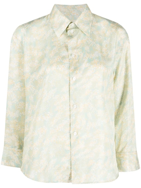 Jil Sander floral-print long-sleeve shirt - Green - zdjęcie produktu nr 1