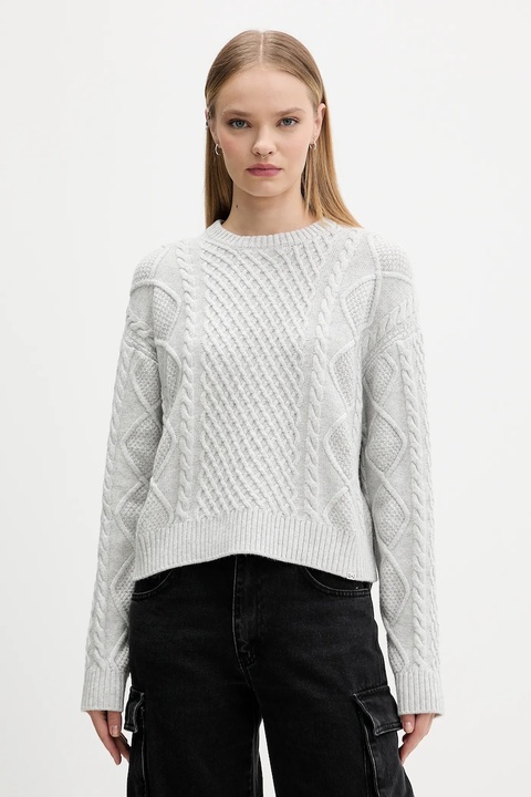 Guess Jeans sweter z dodatkiem wełny damski kolor szary lekki W5BR09 Z0561 - zdjęcie produktu nr 1