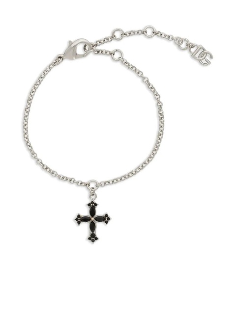 Dolce & Gabbana crystal-cross link bracelet - Silver - zdjęcie produktu nr 1