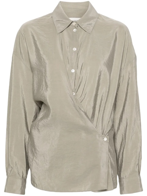 LEMAIRE straight-collar twisted shirt - Grey - zdjęcie produktu nr 1