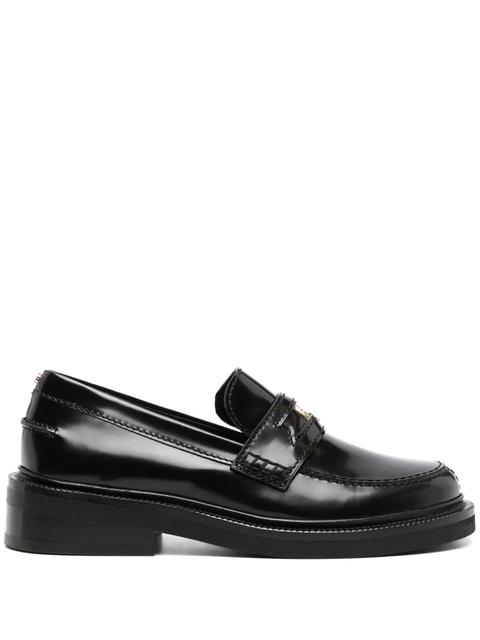 Maje Clover-detail leather loafers - Black - zdjęcie produktu nr 1