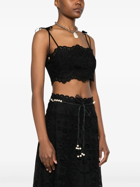 ZIMMERMANN Rhiannon crop top - Black - zdjęcie produktu nr 2