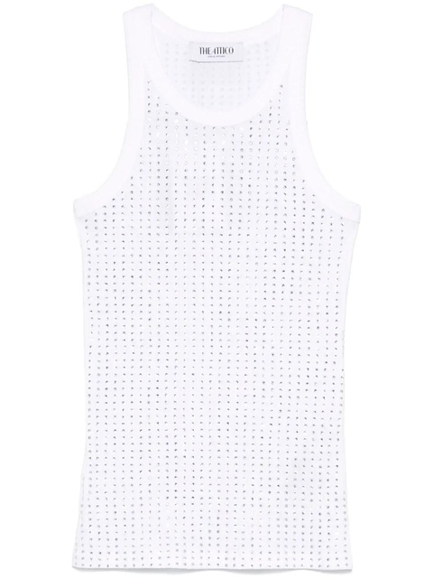 The Attico rhinestone-embellished tank top - White - zdjęcie produktu nr 1