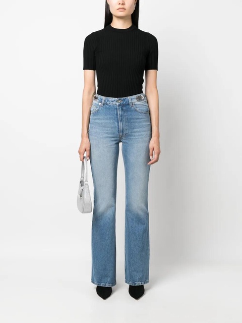 Rabanne coin-detail flared jeans - Blue - zdjęcie produktu nr 1