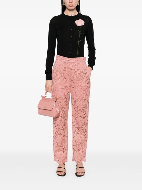 Dolce & Gabbana DNA floral-lace trousers - Pink - zdjęcie produktu nr 2