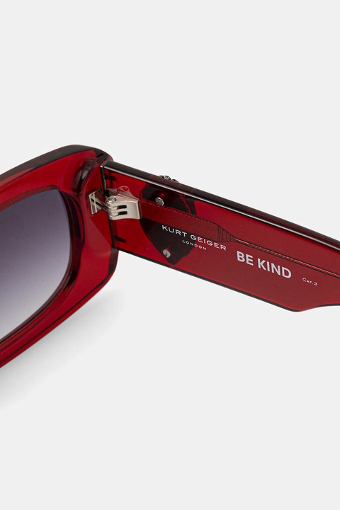 Kurt Geiger London okulary przeciwsłoneczne SHOREDITCH damskie kolor czerwony 2798150679 - zdjęcie produktu nr 2