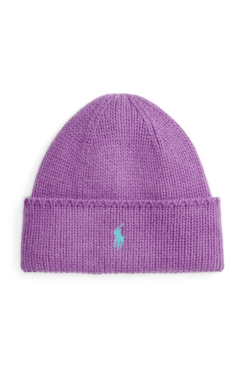 Polo Ralph Lauren czapka wełniana kolor fioletowy wełniana 455954355 - zdjęcie produktu nr 1