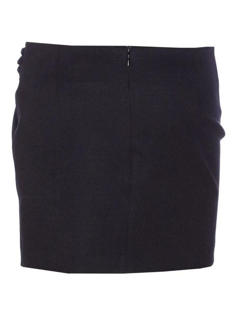 The Attico draped plaque-embellished skirt - Black - zdjęcie produktu nr 2