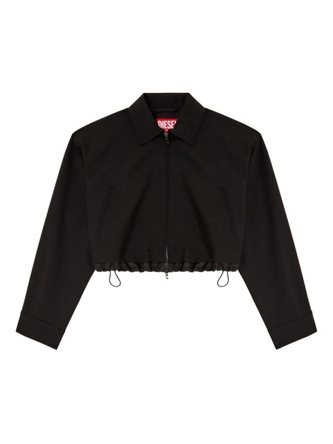 Diesel J-TING cropped zip-front jacket - Black - zdjęcie produktu nr 1