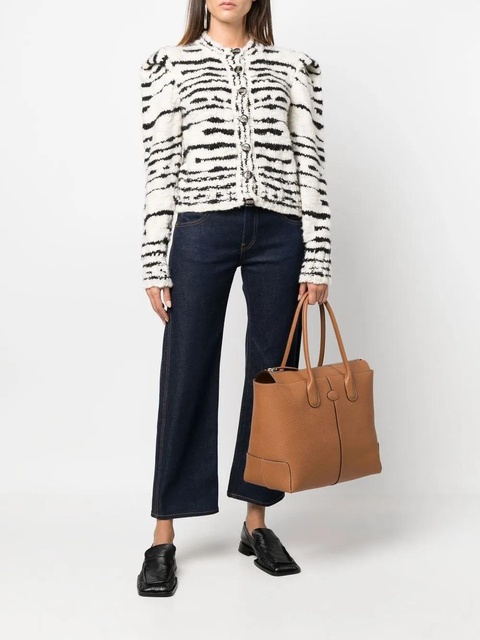 Tod's logo-patch leather tote bag - Brown - zdjęcie produktu nr 2