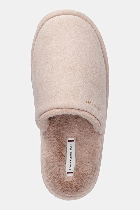 Tommy Hilfiger kapcie TH SOFT HOUSE SHOE kolor beżowy FW0FW08853 - zdjęcie produktu nr 2