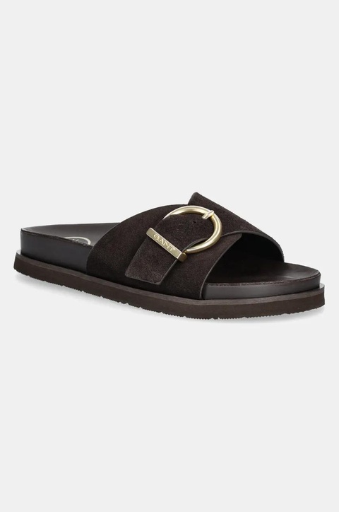 Gant klapki zamszowe Mardale damskie kolor brązowy 30503936.G462 - zdjęcie produktu nr 1