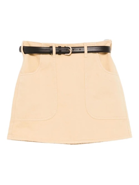 Self-Portrait a-line belted mini skirt - Neutrals - zdjęcie produktu nr 2