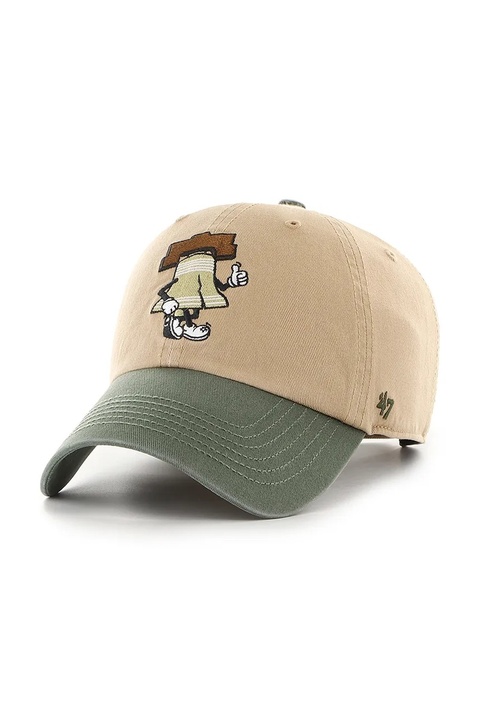 47 brand czapka z daszkiem bawełniana MLB Philadelphia Phillies kolor zielony B-CARCU19GWS-KH - zdjęcie produktu nr 1