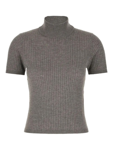 Max Mara ribbed turtleneck top - Grey - zdjęcie produktu nr 2
