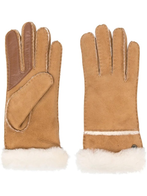 UGG logo plaque gloves - Brown - zdjęcie produktu nr 1