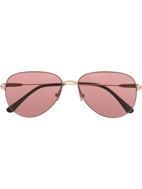 TOM FORD Eyewear pilot frame sunglasses - Gold - zdjęcie produktu nr 1