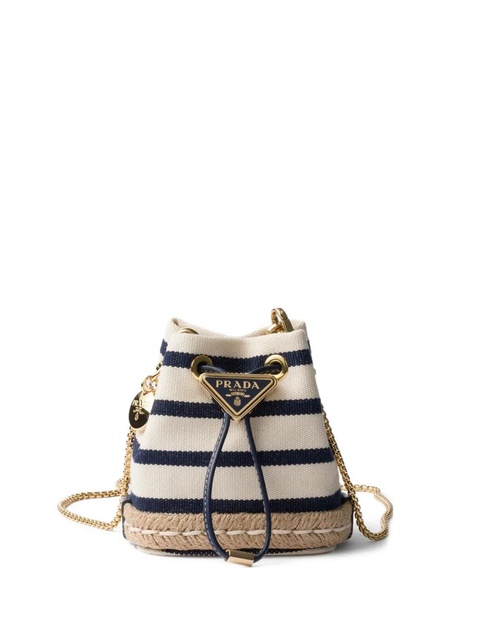 Prada striped bucket bag - White - zdjęcie produktu nr 1