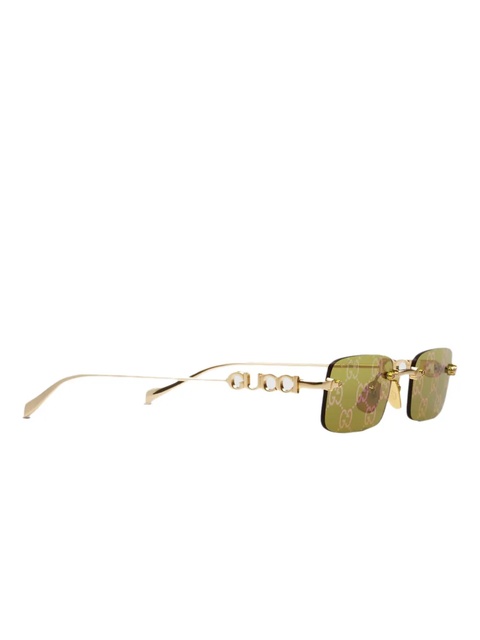 Gucci rectangle sunglasses - Gold - zdjęcie produktu nr 2