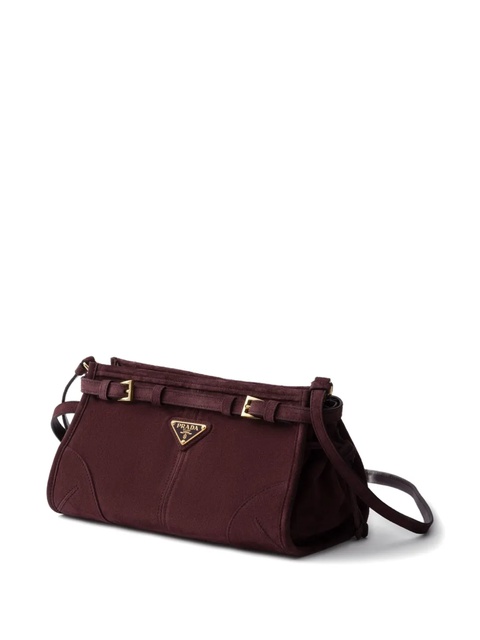 Prada suede buckle-detail shoulder bag - Red - zdjęcie produktu nr 2
