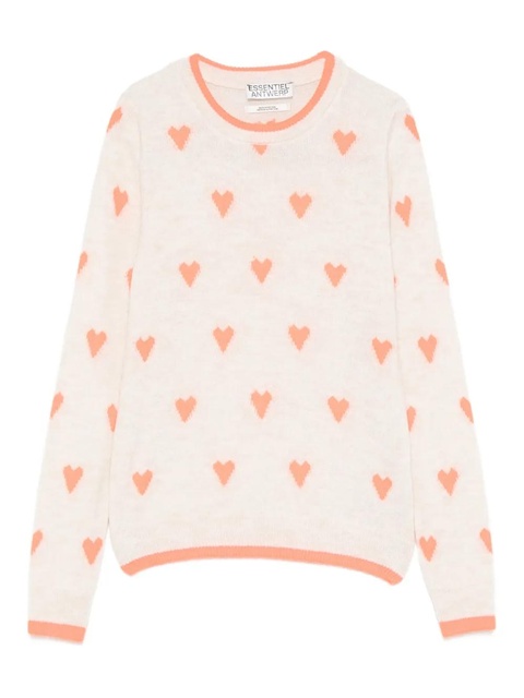 Essentiel Antwerp Isa heart sweater - Neutrals - zdjęcie produktu nr 1