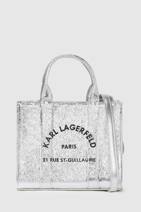 Karl Lagerfeld torebka kolor srebrny A4W50059 - zdjęcie produktu nr 1