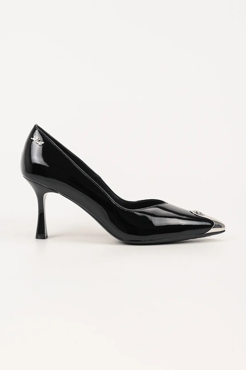Karl Lagerfeld szpilki skórzane SIENNA kolor czarny KL32709 - zdjęcie produktu nr 1