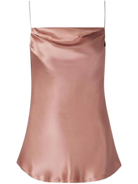 Balmain cowl-neck satin top - Pink - zdjęcie produktu nr 1