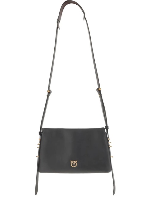 PINKO logo-detail calfskin crossbody bag - Black - zdjęcie produktu nr 1
