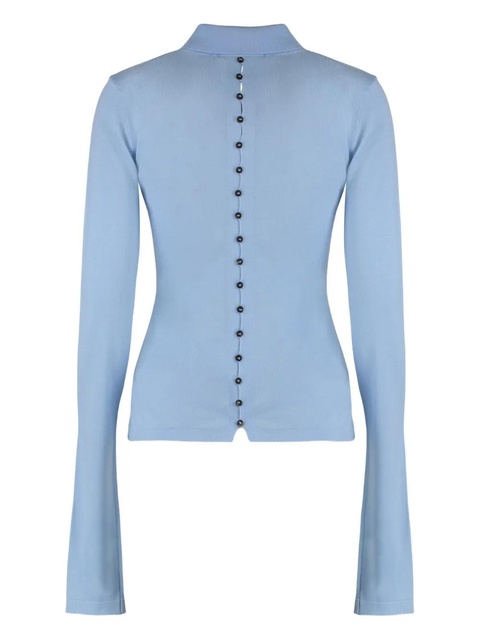 Jacquemus long-sleeve polo top - Blue - zdjęcie produktu nr 2