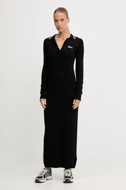 Guess sukienka LAVINIA kolor czarny maxi prosta V5BK06 Z0572 - zdjęcie produktu nr 1