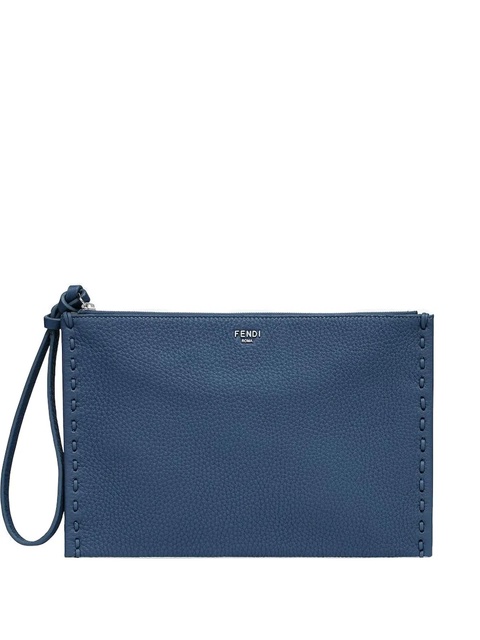 FENDI small Peekaboo flat clutch bag - Blue - zdjęcie produktu nr 1